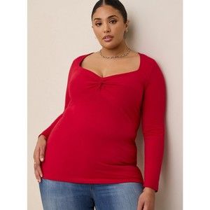 Red Foxy Sweetheart Twist Top- Torrid 3- NWT